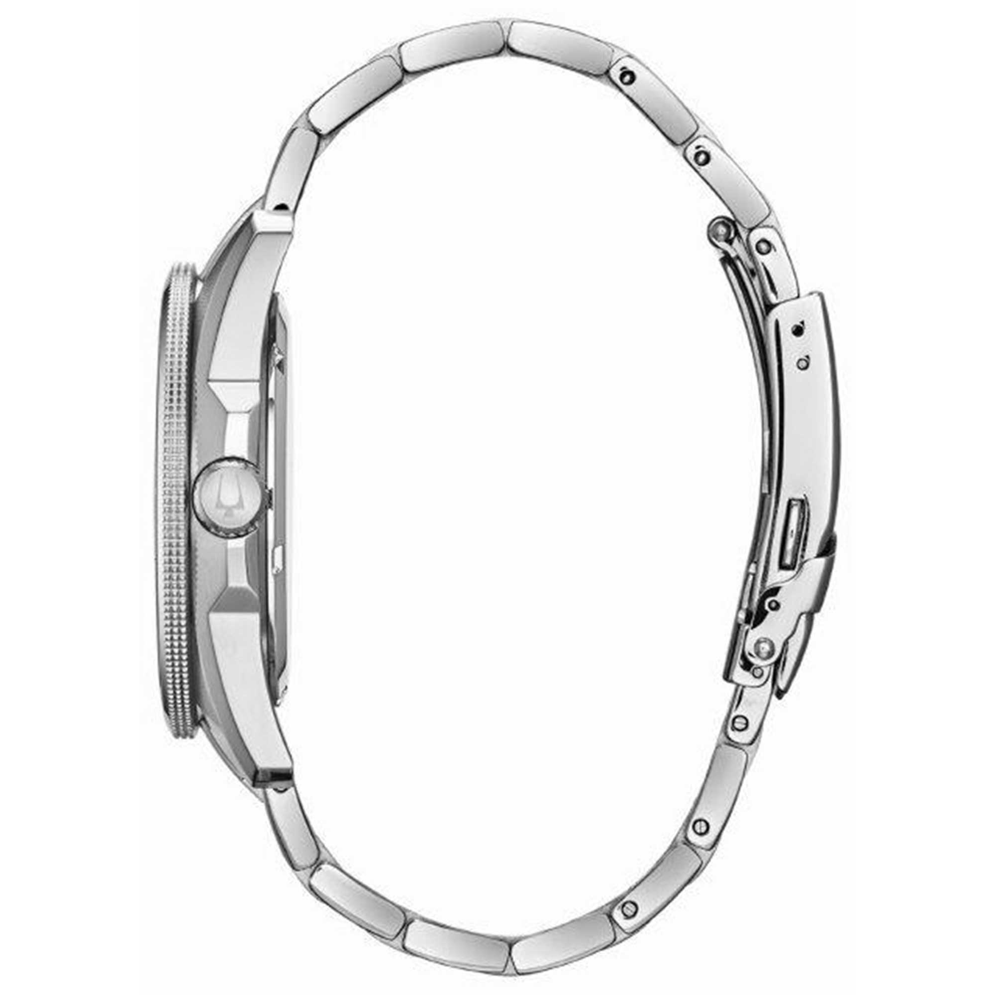 Orologio Uomo Bulova Quarzo Solo Tempo Marine Star Nero Acciaio Data 98B203